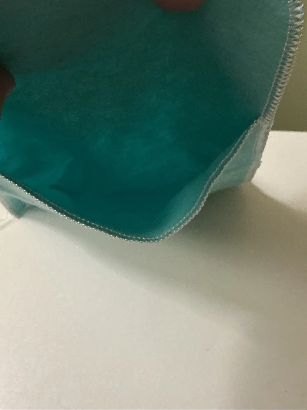 Tiffany & Co. Robin's Egg Blue Soft Jewelry Pouch 5.5x5.5 EUC